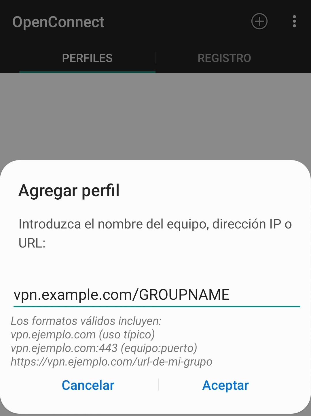 First attachment: OpenVPN request the url server like an endpoint, not only a domain or IP server.
